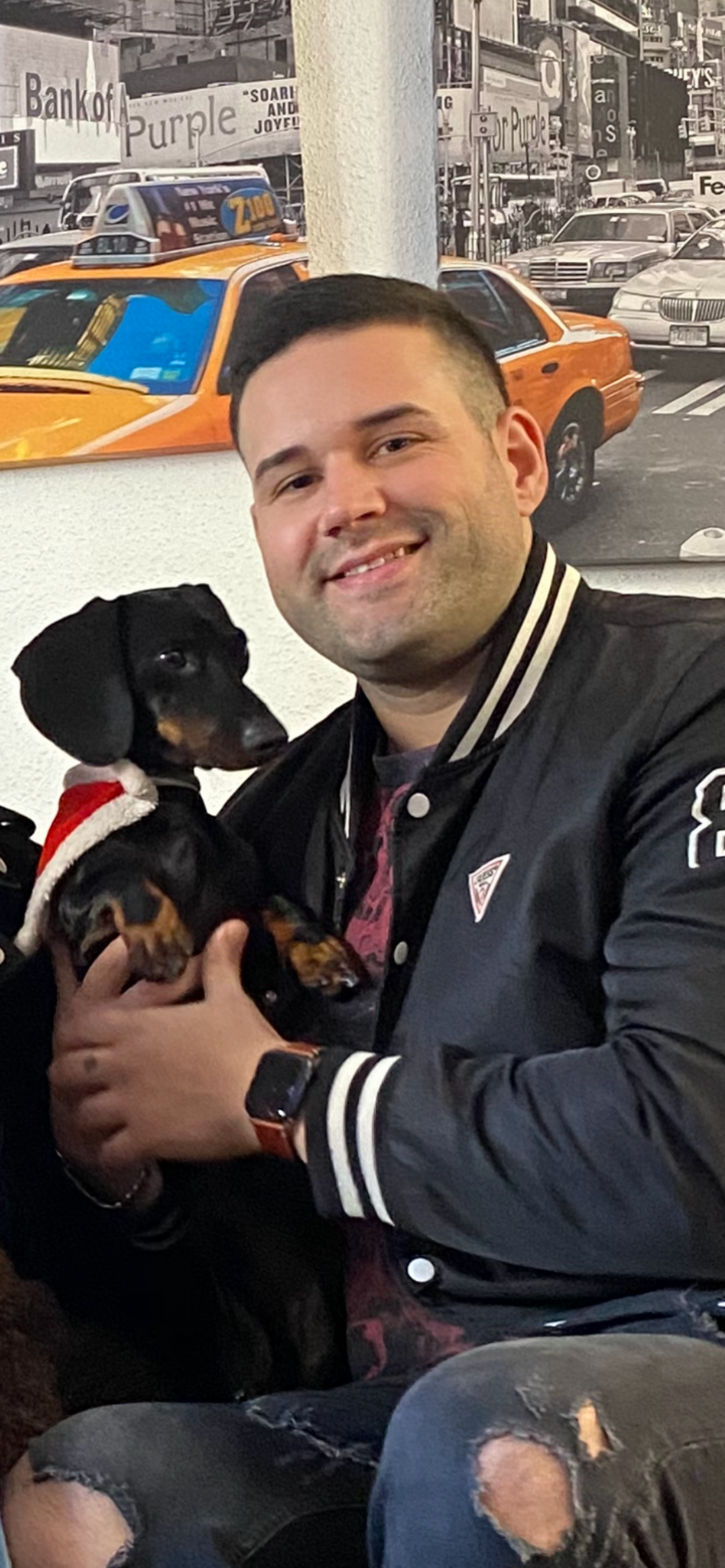 Salva con su perro antes de su cambio
