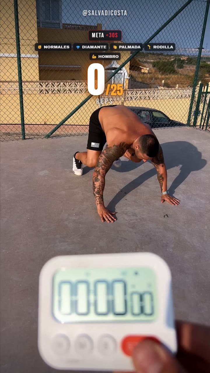 Reto Anti Gym Rats (Flexiones): 25 flexiones en menos de 30 segundos